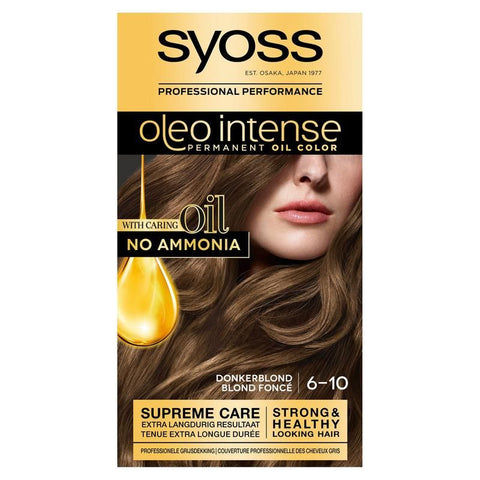 3x Syoss Oleo Intense 6-10 Donkerblond Haarverf