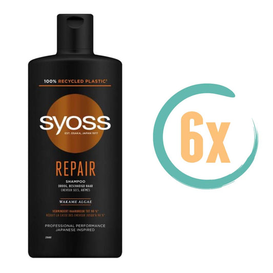 6x Syoss Repair Shampoo 440ml, VoordeligInslaan.nl