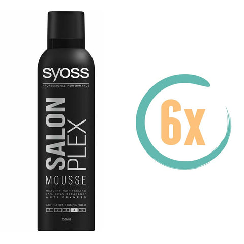 6x Syoss Salonplex Haarmousse 250ml