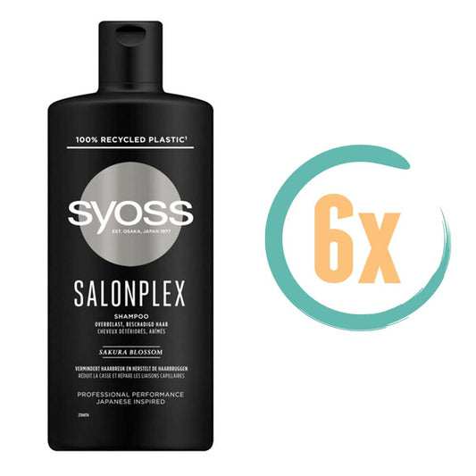 6x Syoss Salonplex Shampoo 440ml, VoordeligInslaan.nl