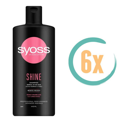 6x Syoss Shine Shampoo 440ml