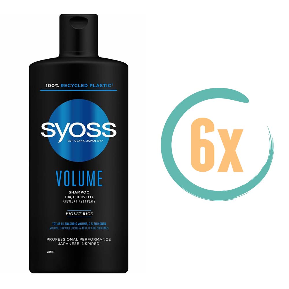 6x Syoss Volume Shampoo 440ml, VoordeligInslaan.nl