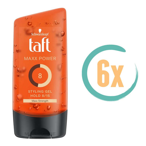 6x Taft Maxx Power Strength Gel 150ml
