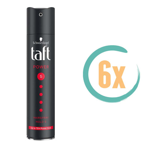 6x Taft Mega Strong 5 Haarspray 250ml