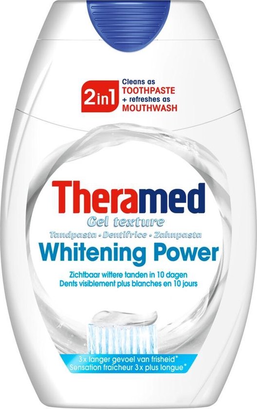 12x Theramed Tandpasta 2in1 Whitening Power 75ml, VoordeligInslaan.nl