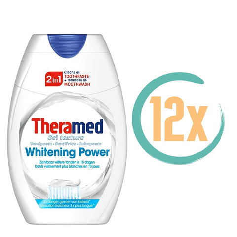 12x Theramed Tandpasta 2in1 Whitening Power 75ml