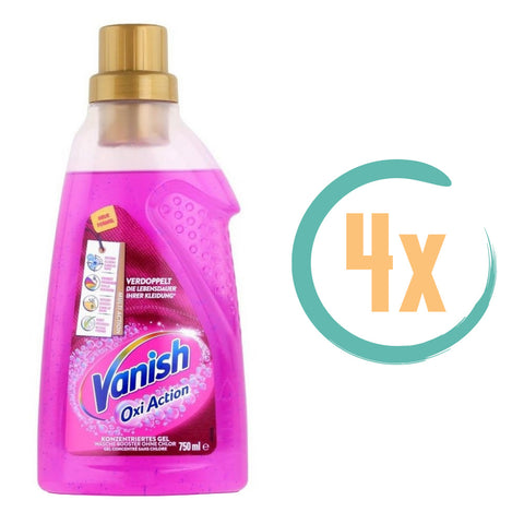 4x Vanish Oxi Action Vloeibare Wasbooster 750ml