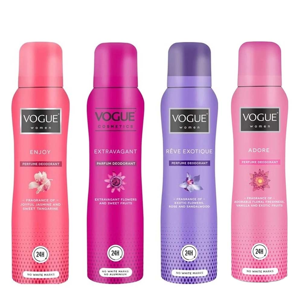 Vogue Deospray Voordeelpakket 4-Delig