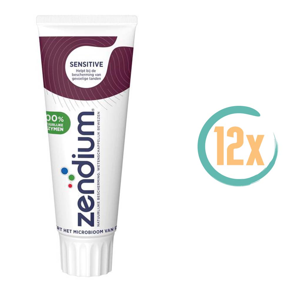 12x Zendium Sensitive Tandpasta 75ml