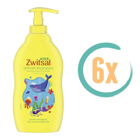 6x Zwitsal Kids Anti Klit Shampoo 400ml