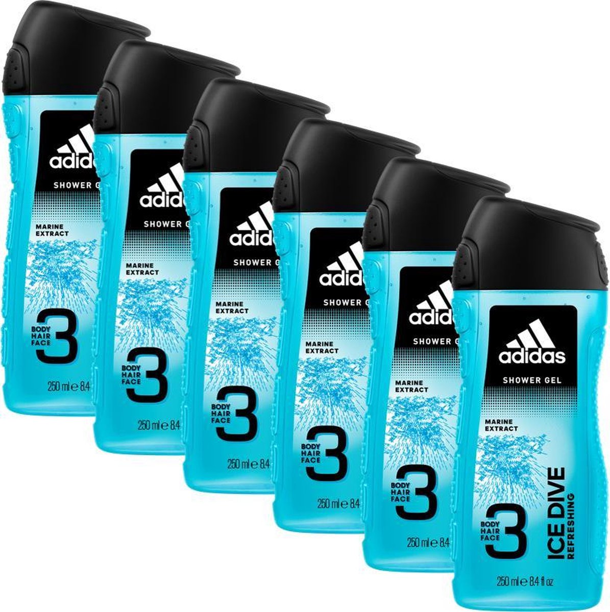 6x Adidas Ice Dive Douchegel 250 ml kopen Nu in de aanbieding bij Voordelig VoordeligInslaan