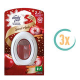 3x Ambi Pur Spiced Apple Badkamer Luchtverfrisser