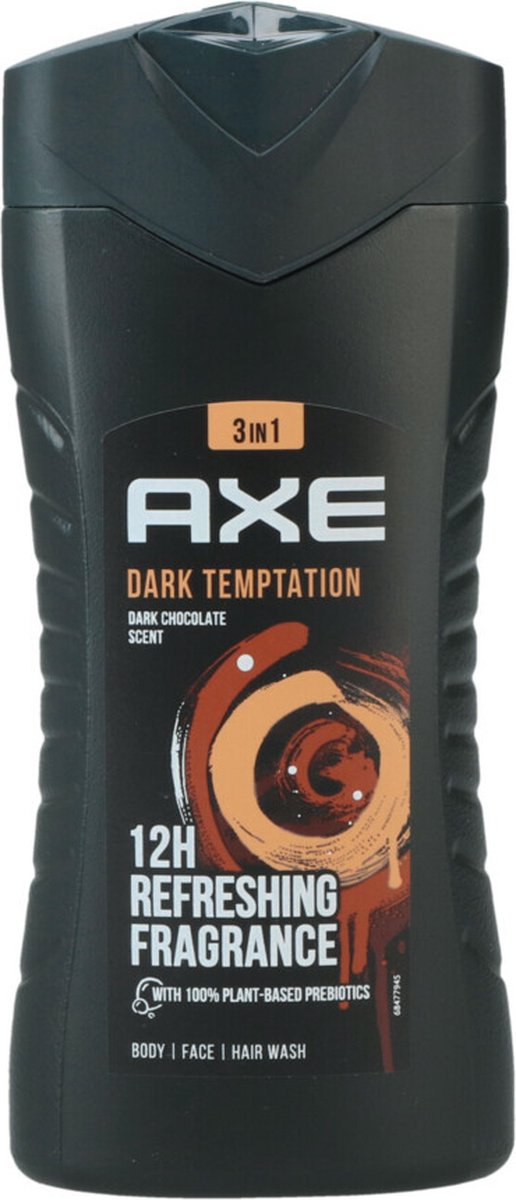 6x Axe 3in1 Douchegel Dark Temptation 250ml, VoordeligInslaan.nl