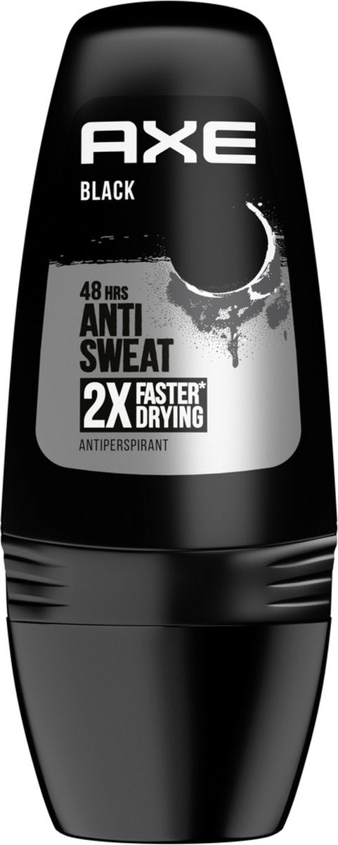 6x Axe Black Anti Sweat Deoroller 50ml, VoordeligInslaan.nl