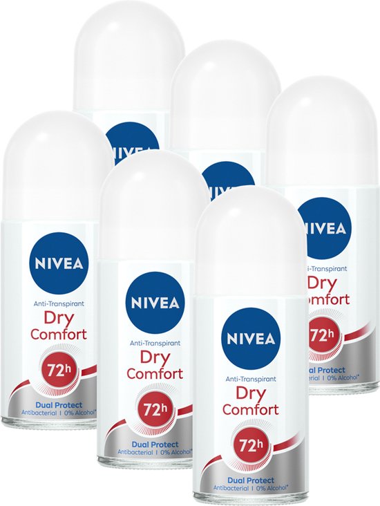 6x Nivea Dry Comfort Deoroller 50ml, VoordeligInslaan.nl