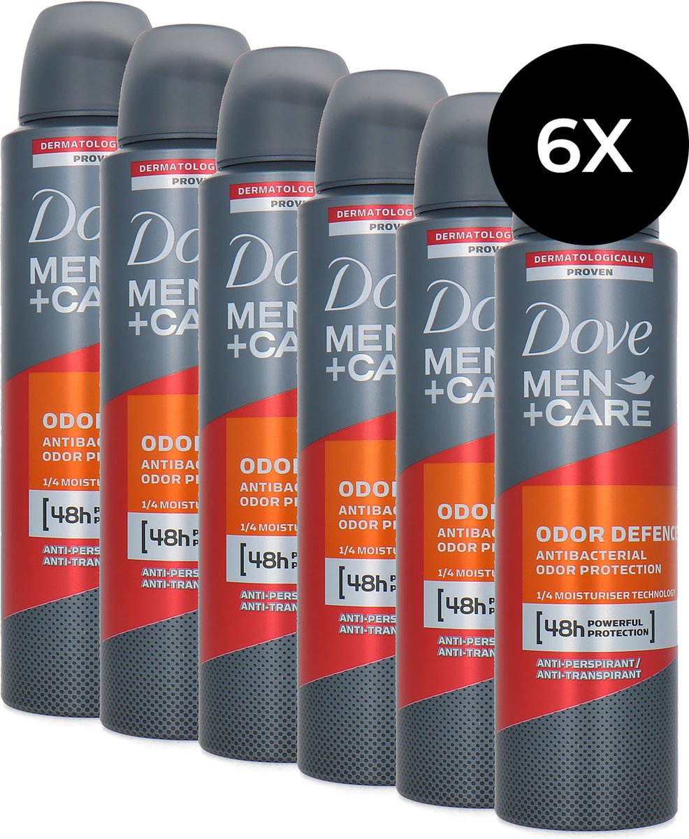 6x Dove Care Odor Defence Deospray 150ml, VoordeligInslaan.nl