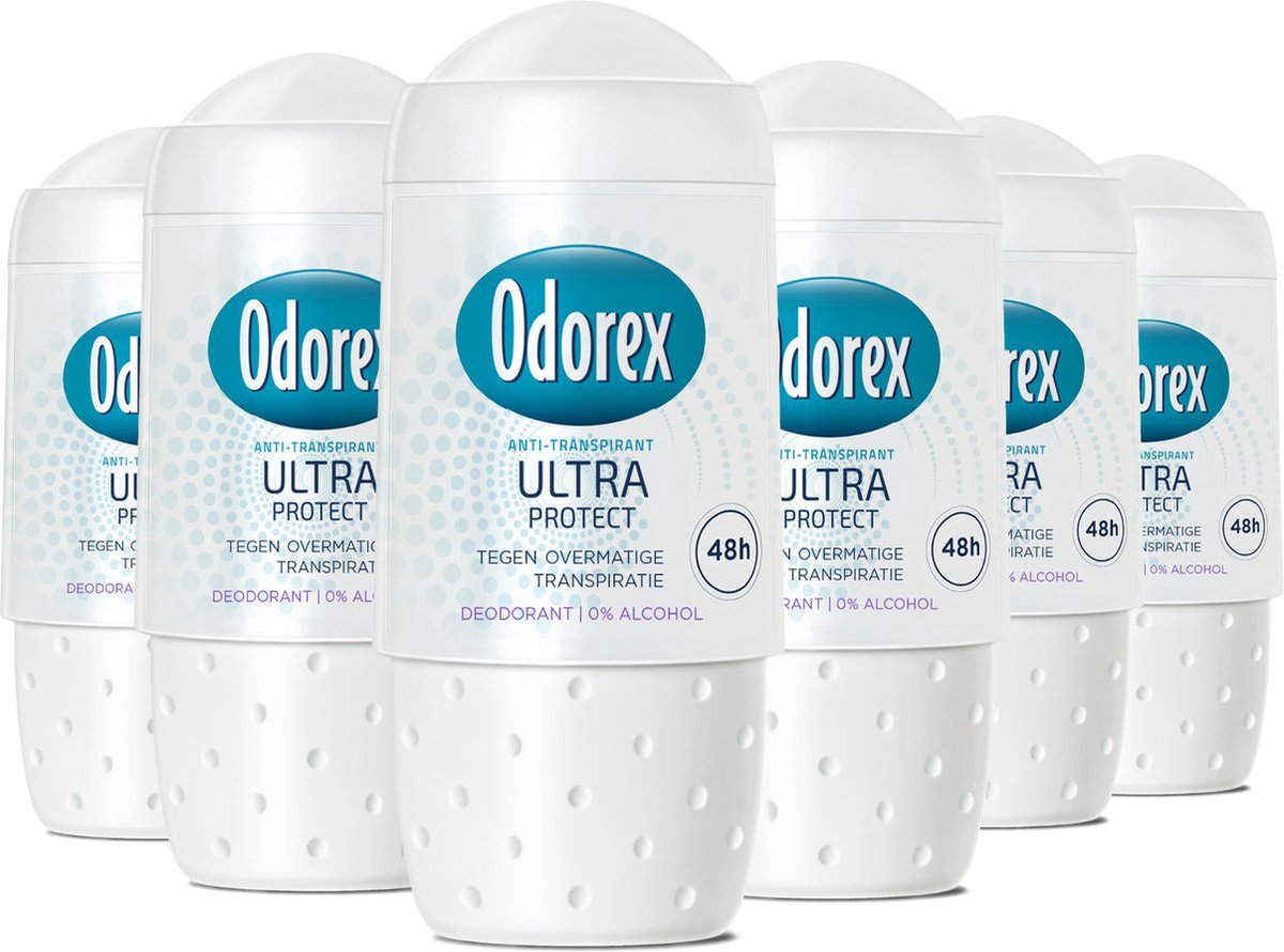 6x Odorex Ultra Protect Deoroller 50ml, VoordeligInslaan.nl