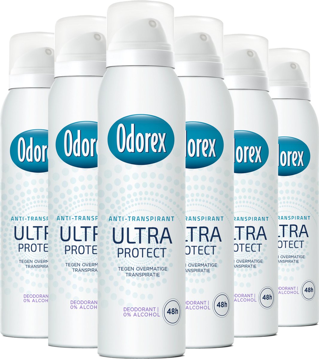 6x Odorex Ultra Protect Deospray 150ml, VoordeligInslaan.nl