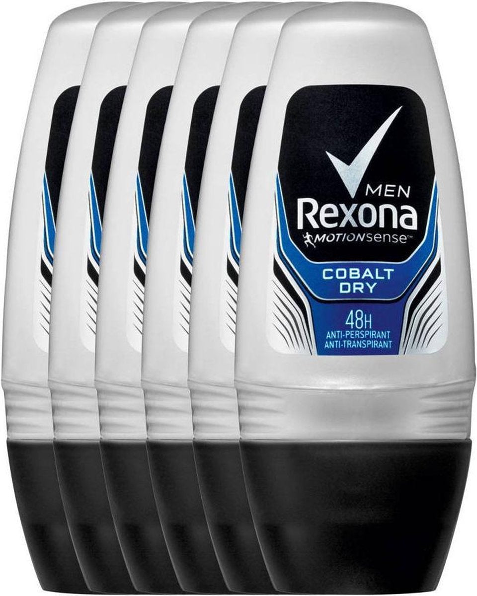 6x Rexona Cobalt Dry Deoroller 50ml, VoordeligInslaan.nl