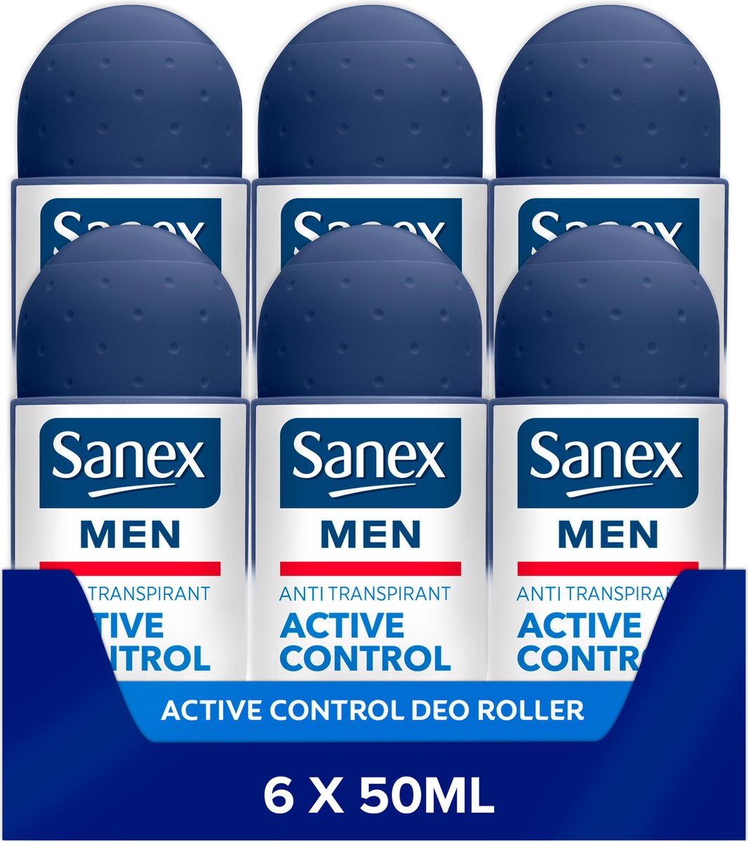 6x Sanex Active Control Deoroller 50ml, VoordeligInslaan.nl