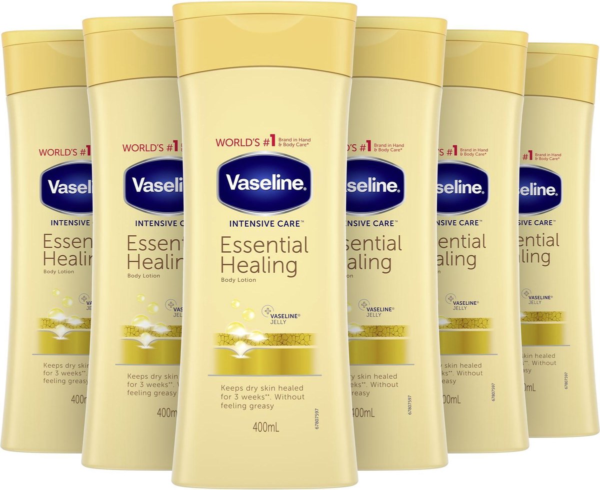 6x Vaseline Essential Healing Bodylotion 400ml, VoordeligInslaan.nl