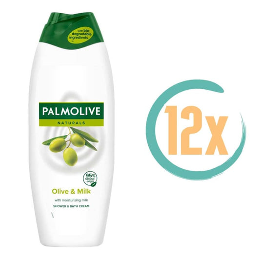 12x Palmolive Olive & Milk Douchecreme 500ml