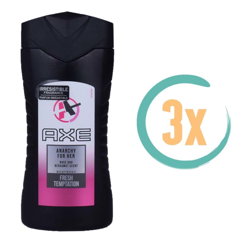 3x Axe Anarchy for Her Douchegel 250ml