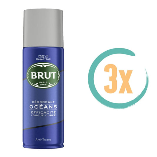 3x Brut Oceans Deospray 200ml - Deodorant