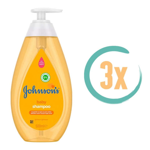 3x Johnson Baby Shampoo Pomp 500ml
