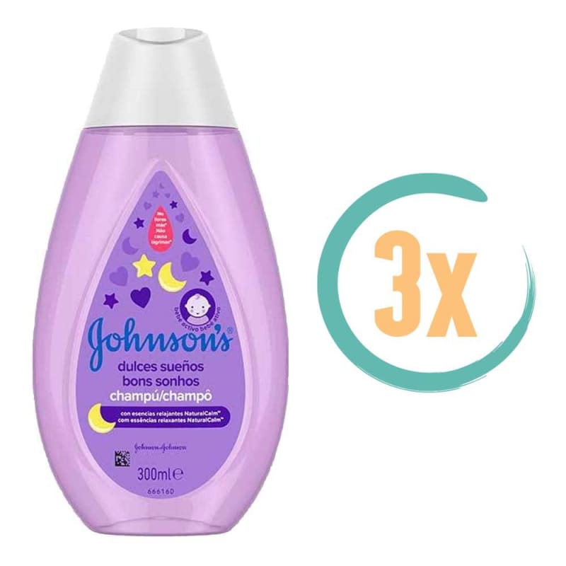 3x Johnson Bedtime Baby Shampoo 300ml