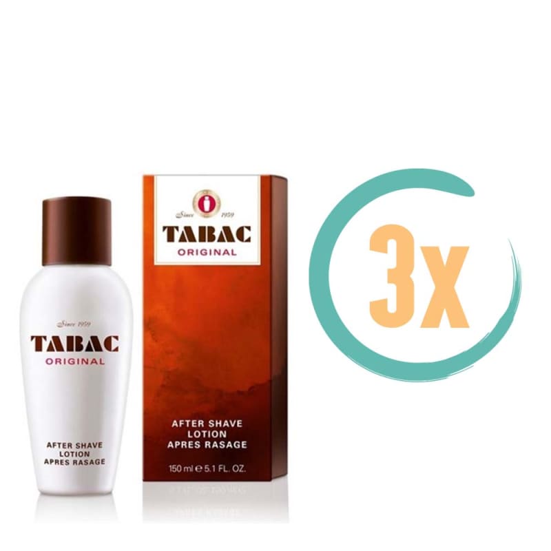 3x Tabac Original Aftershave Lotion 150ml