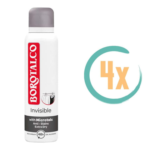 4x Borotalco Invisible Deospray 150ml - Deodorant