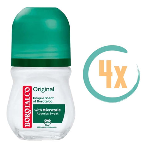 4x Borotalco Original Deoroller 50ml - Deodorant