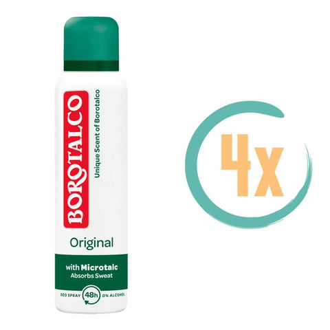 4x Borotalco Original Deospray 150ml - Deodorant