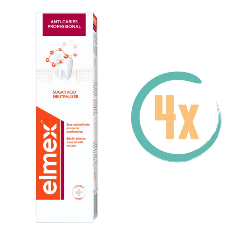 4x Elmex Anti-Cariës Professional Tandpasta 75ml