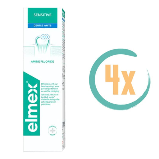 4x Elmex Sensitive Gentle White Tandpasta 75ml - Whitening