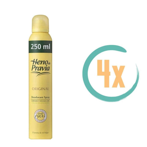 4x Heno de Pravia Deospray 250ml - Deodorant