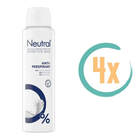4x Neutral Anti Perspirant Deospray 150ml - Deodorant