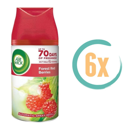 6x Airwick Freshmatic Navulling Red Berries 250ml -