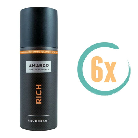 6x Amando Rich Deospray 150ml - Deodorant