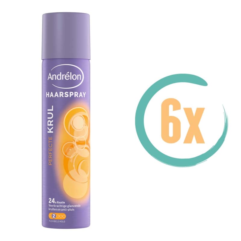 6x Andrelon Perfecte Krul Haarspray 250ml - Haarlak