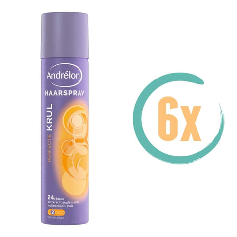 6x Andrelon Perfecte Krul Haarspray 250ml - Haarlak