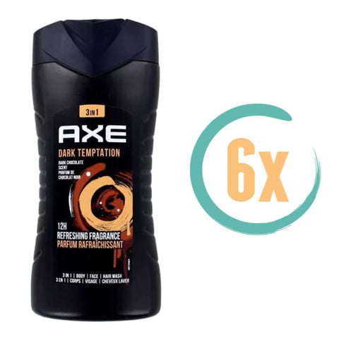 6x Axe 3in1 Douchegel Dark Temptation 250ml