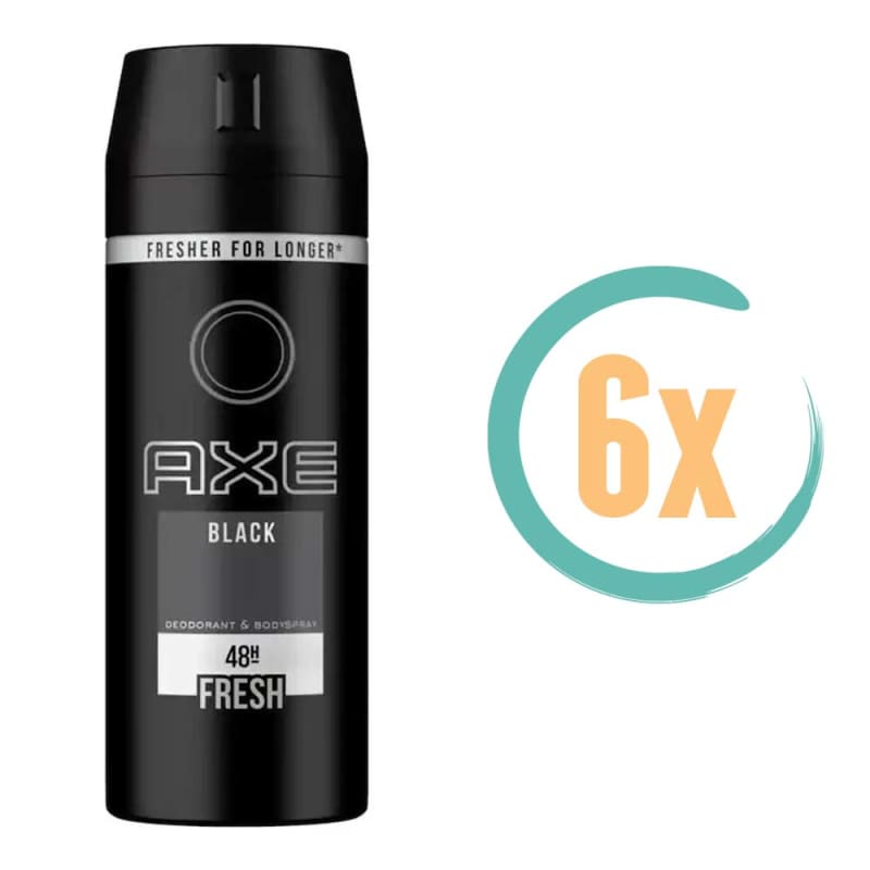 6x Axe Black Deospray 150ml - Deodorant