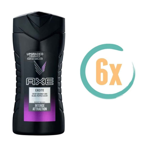 6x Axe Excite Douchegel 250ml
