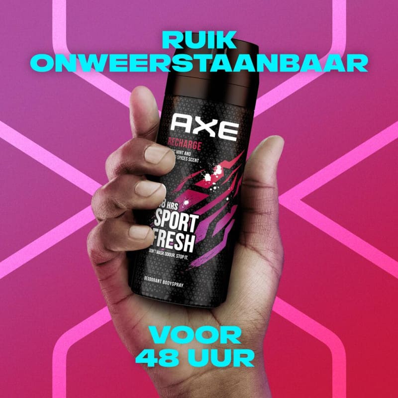 6x Axe Sport Recharge Deospray 150ml - Deodorant