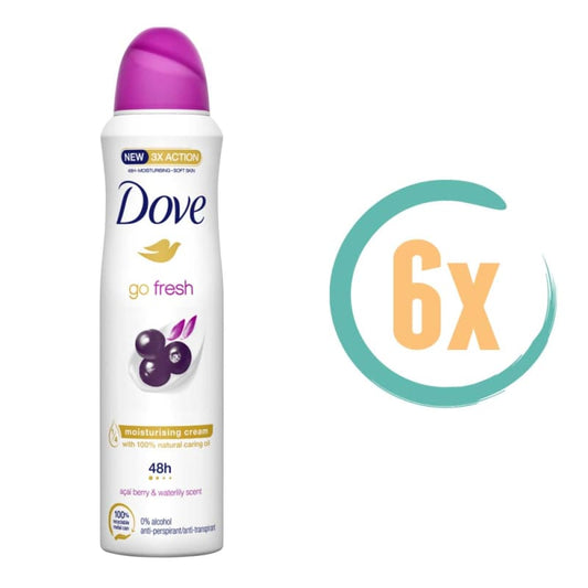 6x Dove Acai Berry & Waterlily Deospray 150ml - Deodorant