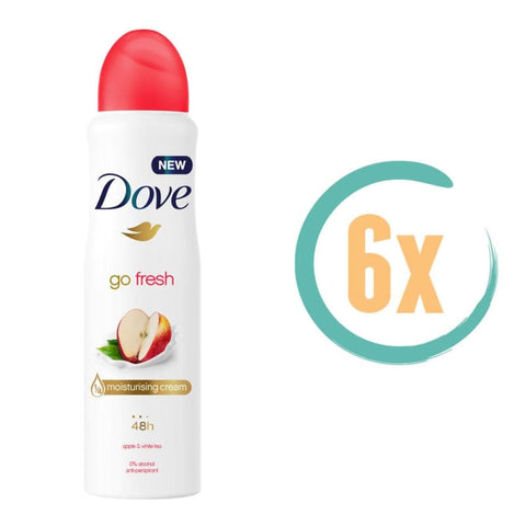 6x Dove Apple & White Tea Deospray 150ml - Deodorant voor