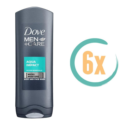 6x Dove Aqua Impact Douchegel 400ml