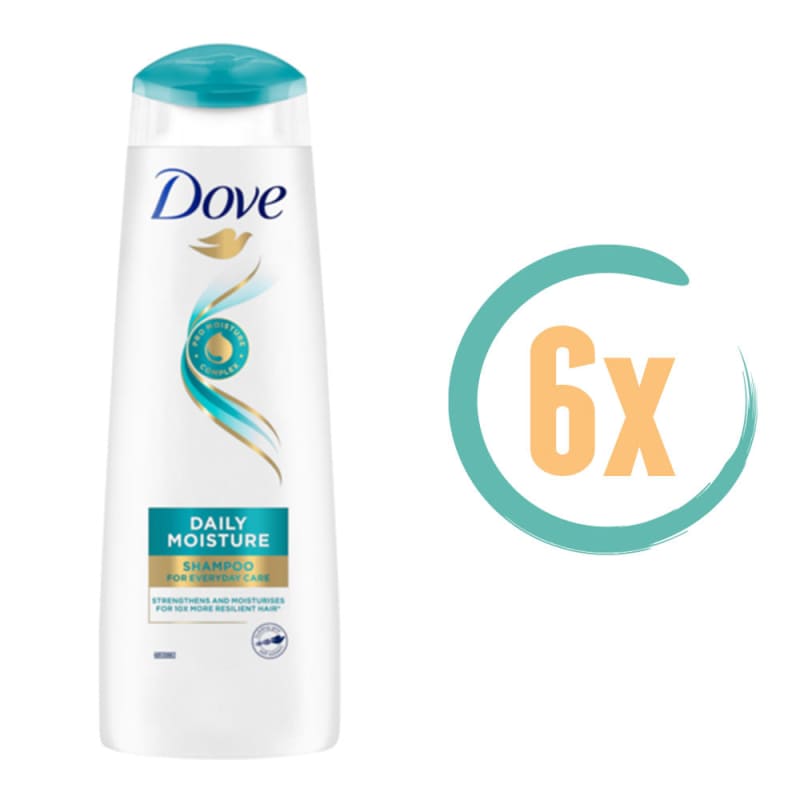 6x Dove Daily Moisture Shampoo 250ml
